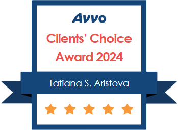 Avvo Clients' Choice Award 2024, Tatiana S. Aristova, 5 star rating
